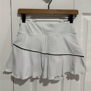 White Halara Tennis Skirt